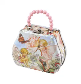 Flower Fairies Tin Bag With Beaded Handle - Pink