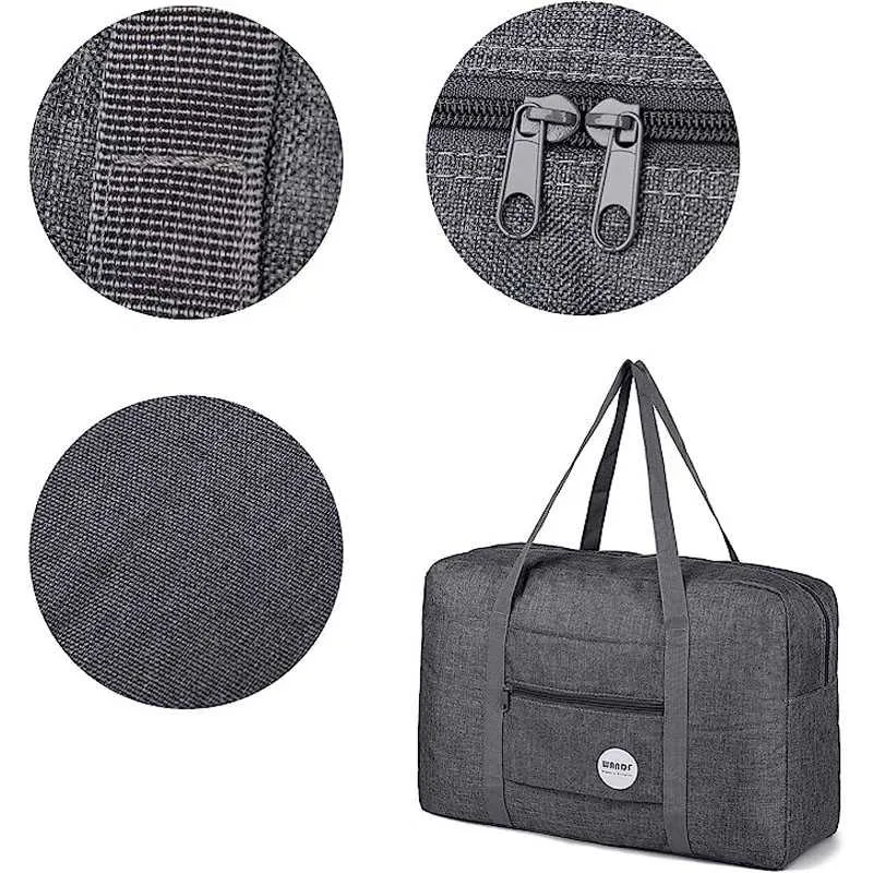 Foldable Ladies Carry on Luggage for Spirit Airlines Personal Item Bag 18x14x8 Travel Duffle Bag Under Seat