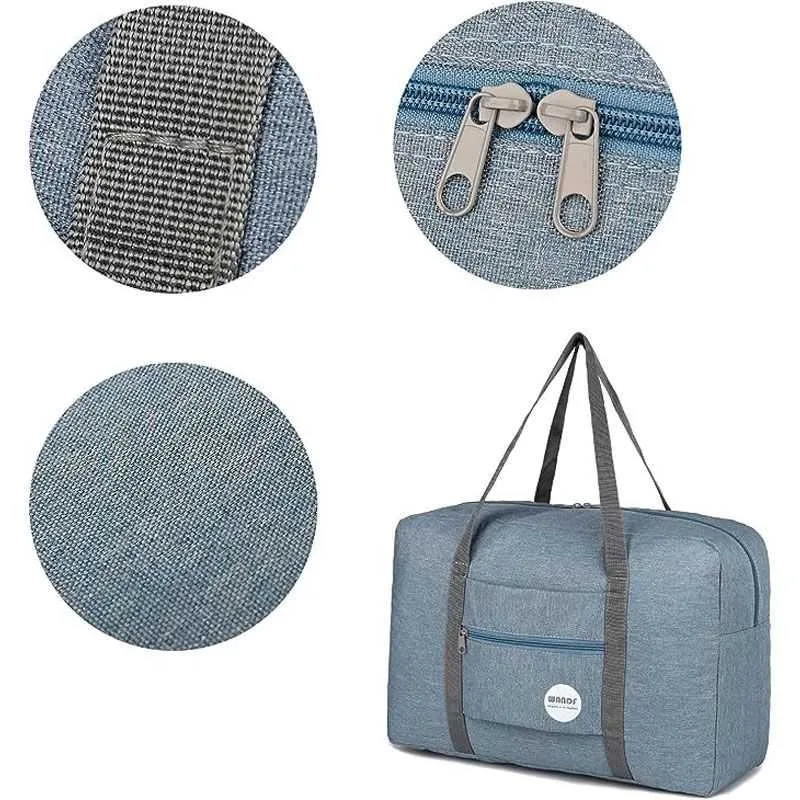 Foldable Ladies Carry on Luggage for Spirit Airlines Personal Item Bag 18x14x8 Travel Duffle Bag Under Seat