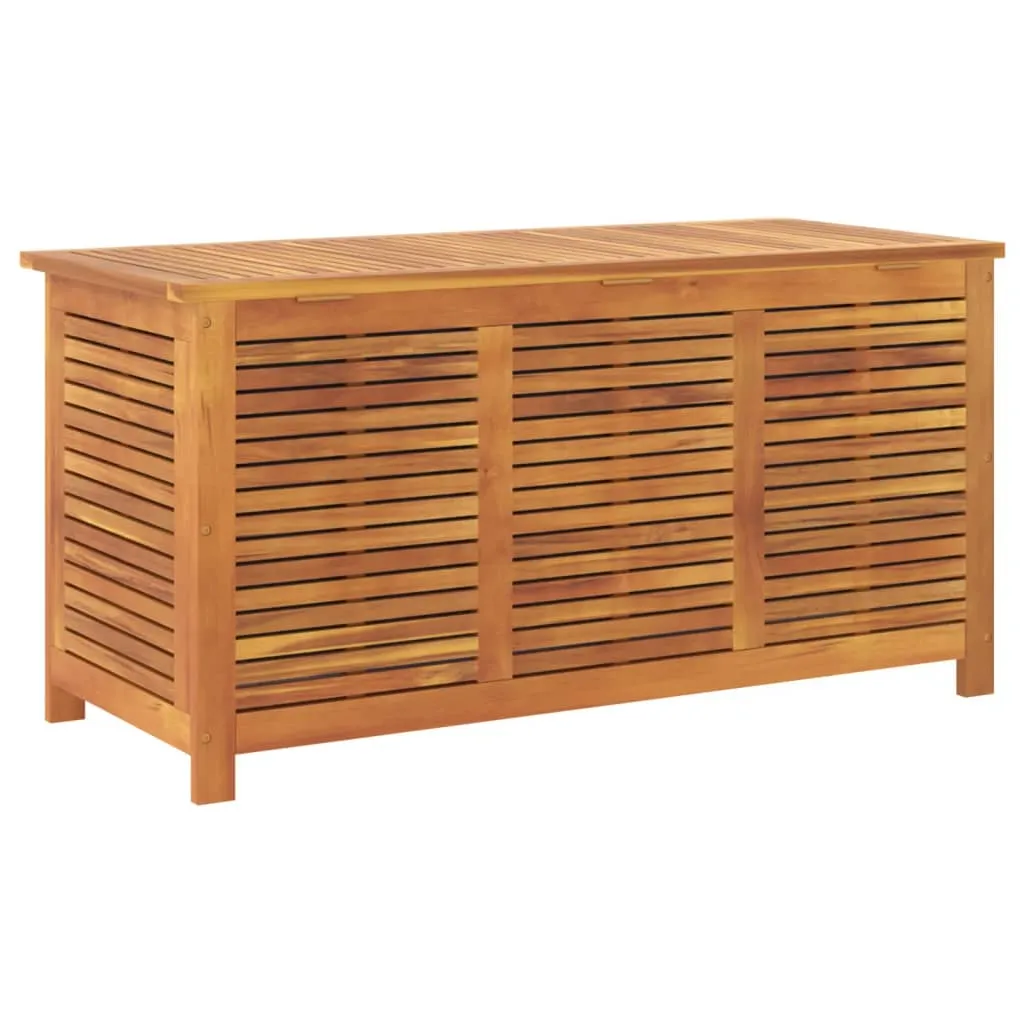 Garden Storage Box with Louver 113x50x56 cm Solid Wood Acacia