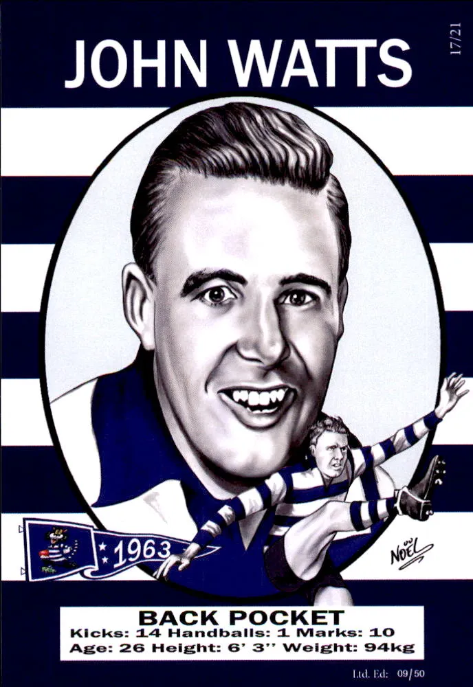 Geelong Cats 1963 Premiers Card Set by Noel