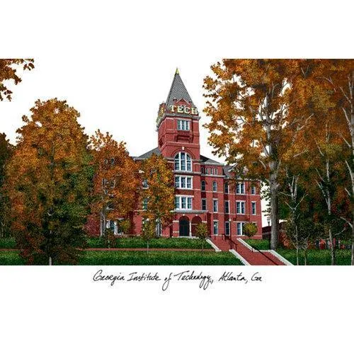Georgia Institute of Technology Lithograph Print