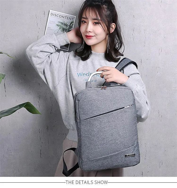 Grey Mens Womens Laptop Business Backpack 4232