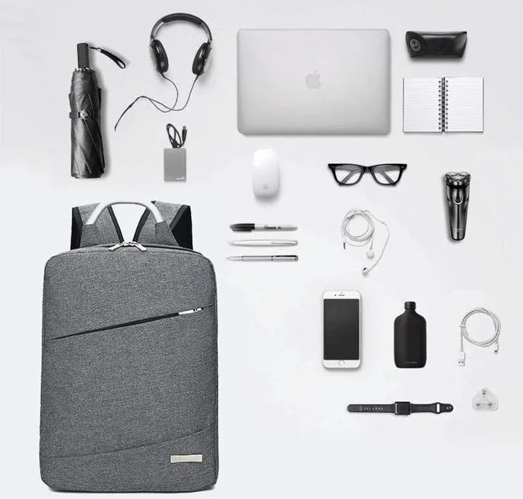 Grey Mens Womens Laptop Business Backpack 4232