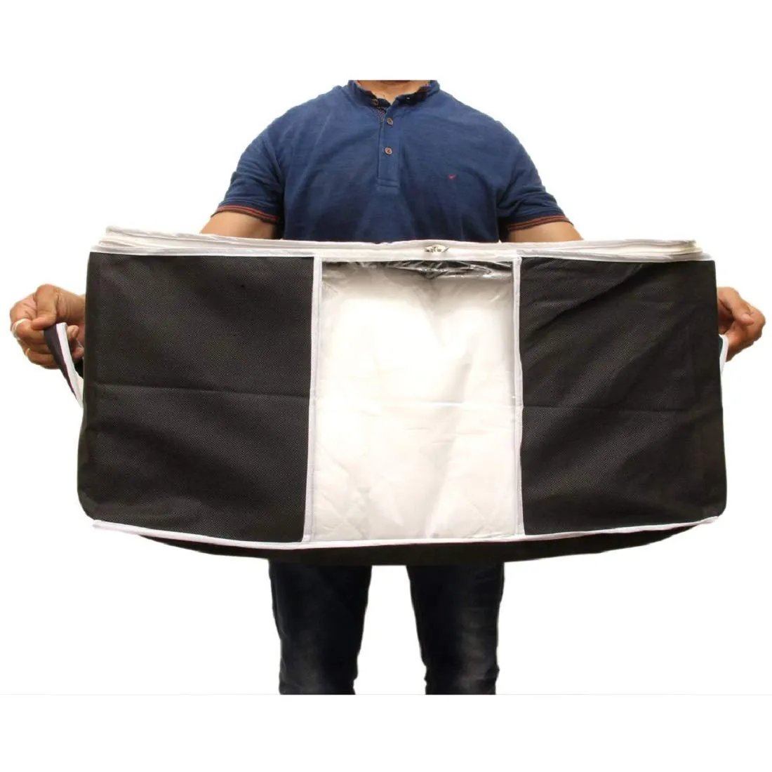 Heart Home Non Woven Underbed Storage Bag, Extra Large, Black CTHH011871