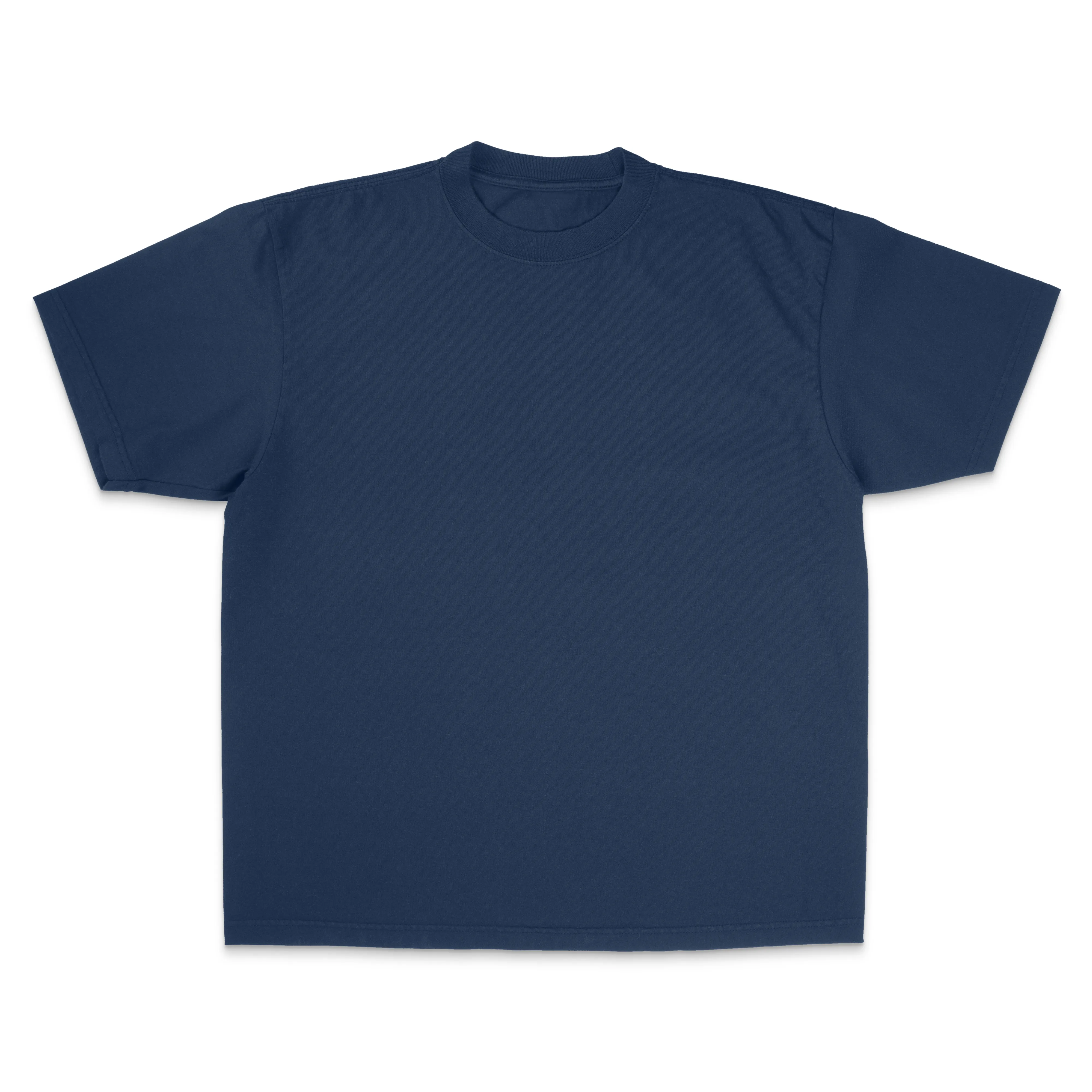 Heavyweight Garment Dye Short Sleeve Tee - Navy Blue