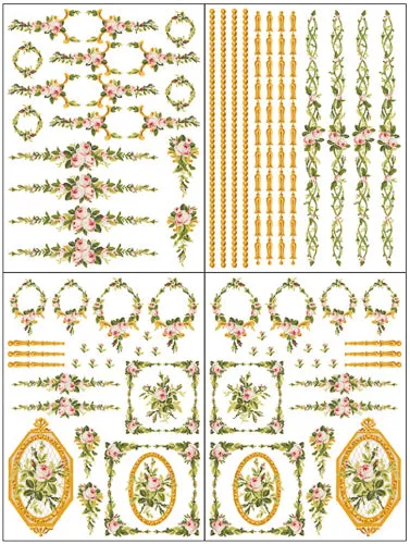 IOD Petite Fleur Pink Paint Inlay - Iron Orchid Designs
