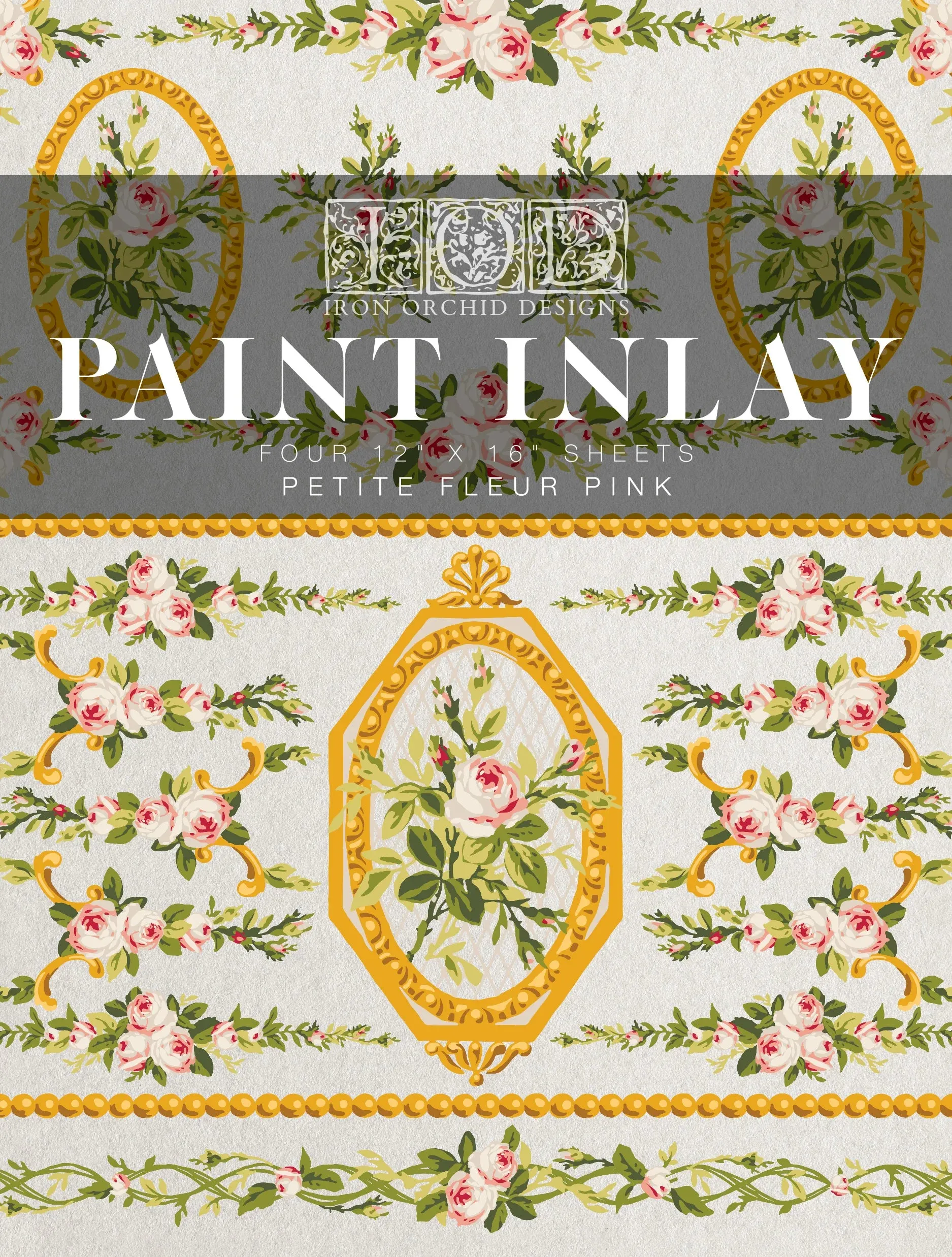 IOD Petite Fleur Pink Paint Inlay - Iron Orchid Designs