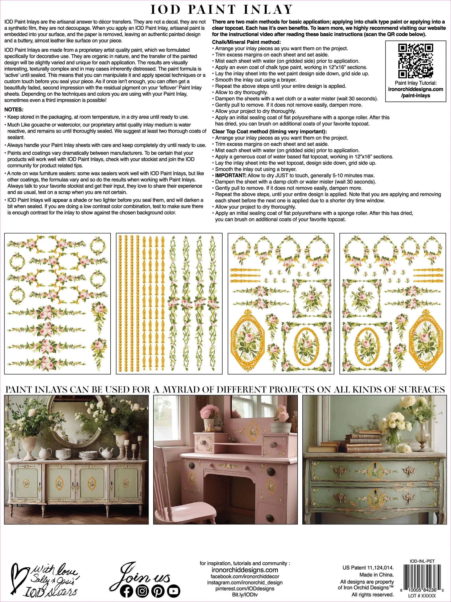 IOD Petite Fleur Pink Paint Inlay - Iron Orchid Designs