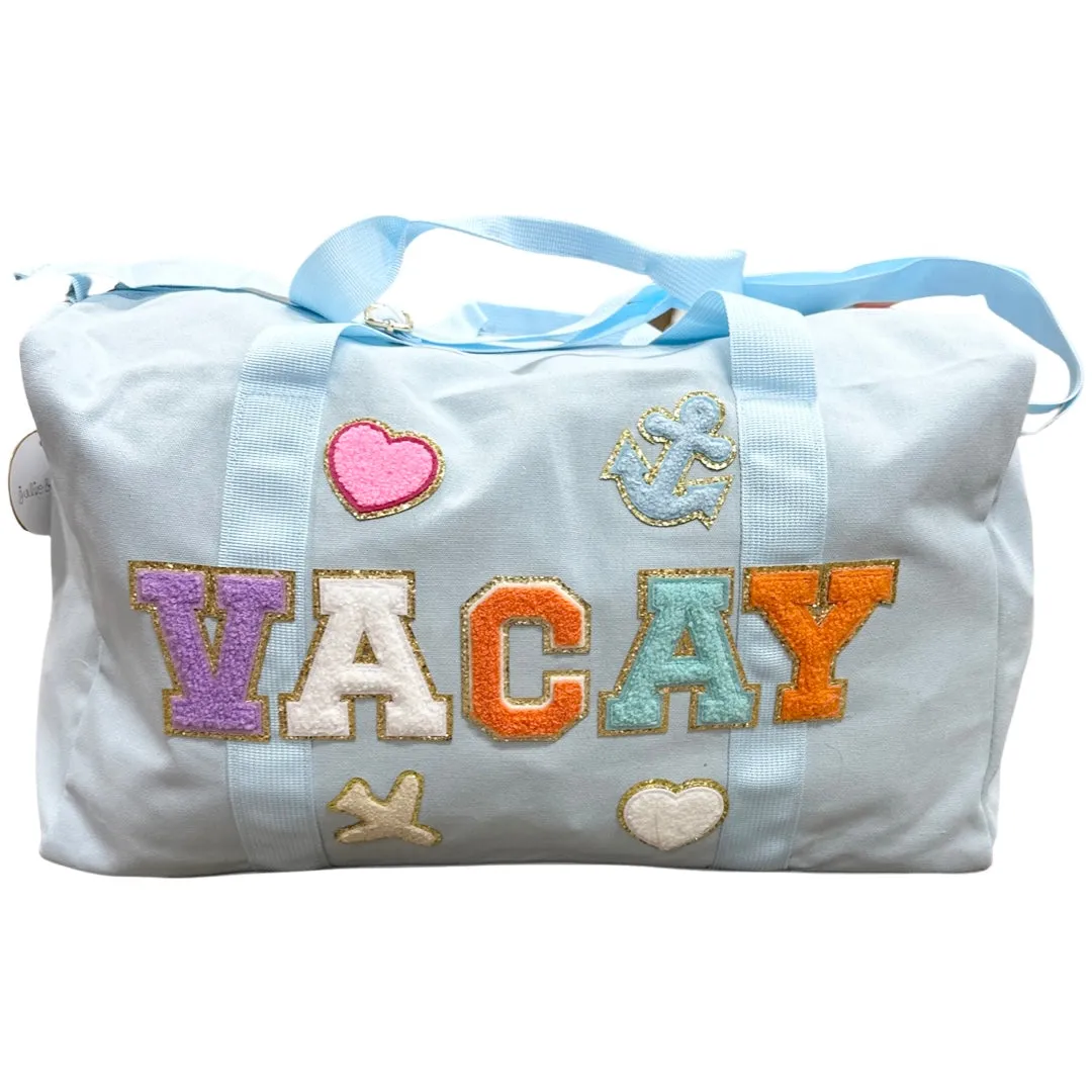 Julie & Judah Vacay Blue Canvas Duffle Bag