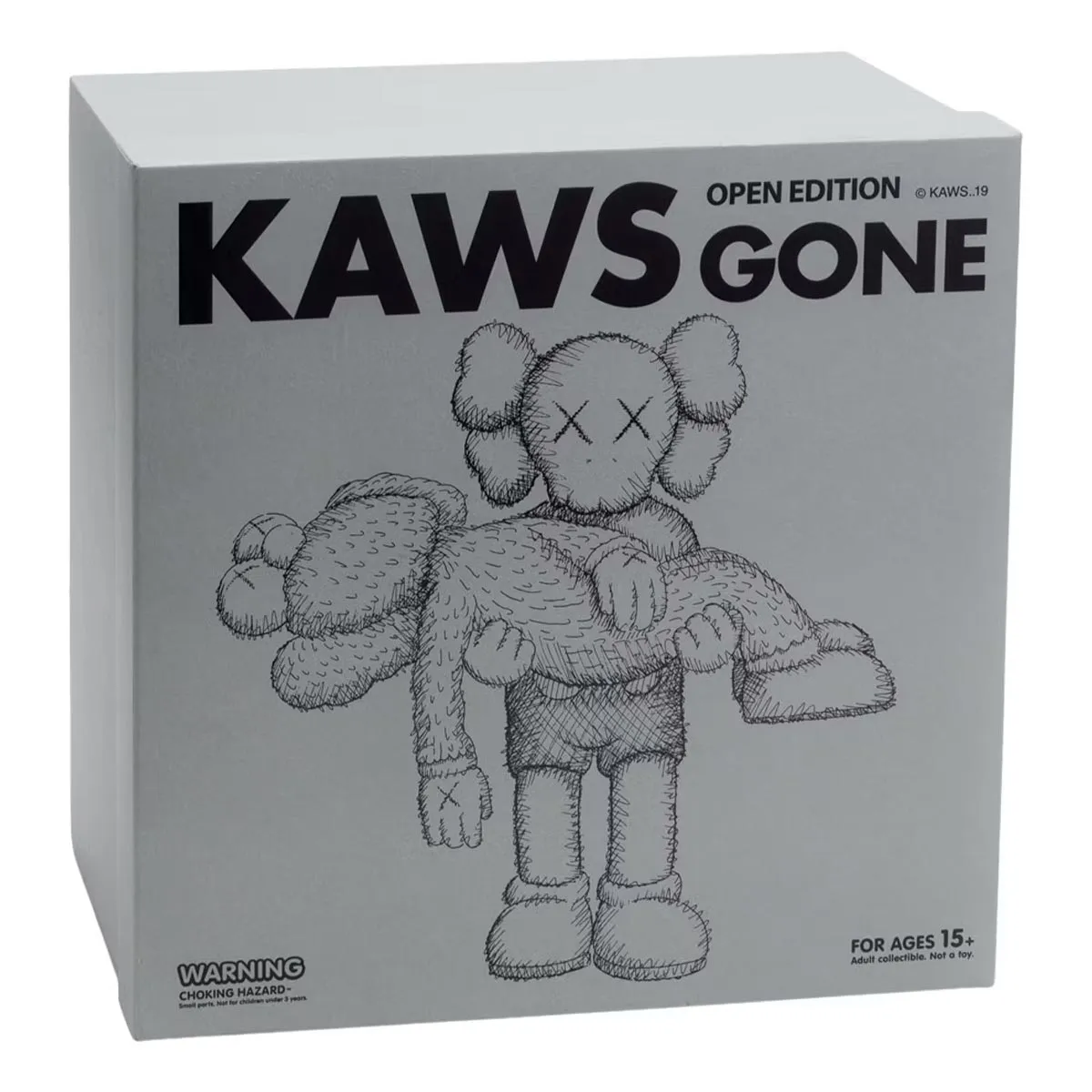 Kaws Gone Companion and BFF Figure, Grey/Pink