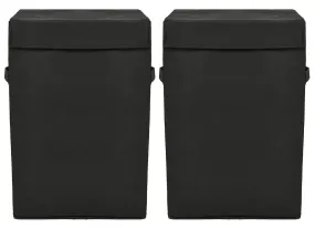 Kuber Industries Non-Woven Laundry Basket, Clothes Hamper For Laundry Closet, Bedroom, Bathroom With Lid & Handles (Grey)-44KM0186
