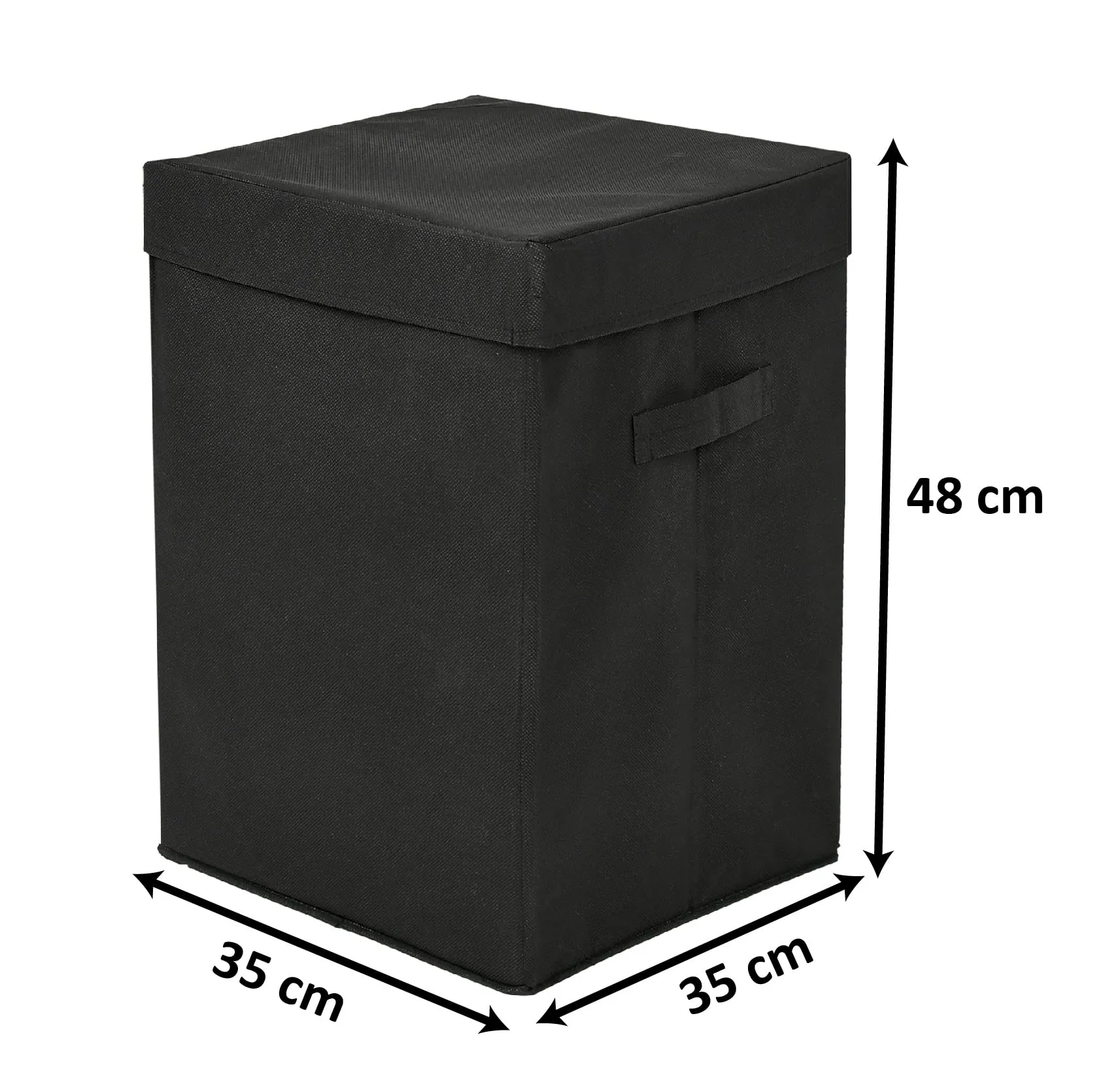 Kuber Industries Non-Woven Laundry Basket, Clothes Hamper For Laundry Closet, Bedroom, Bathroom With Lid & Handles (Grey)-44KM0186