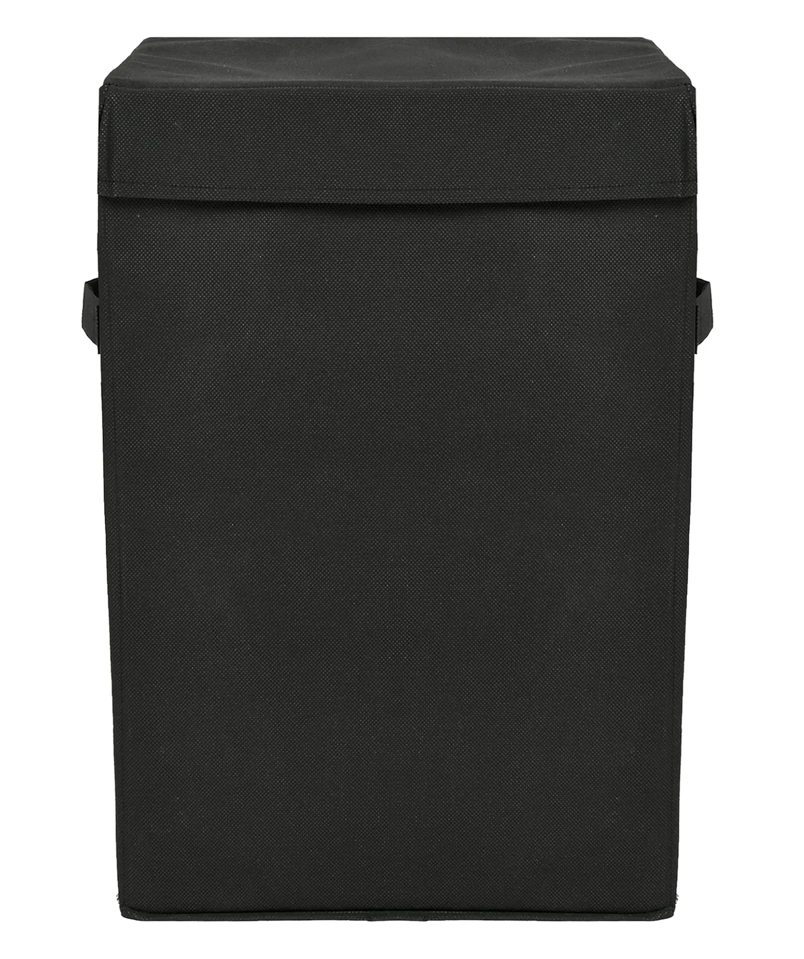 Kuber Industries Non-Woven Laundry Basket, Clothes Hamper For Laundry Closet, Bedroom, Bathroom With Lid & Handles (Grey)-44KM0186