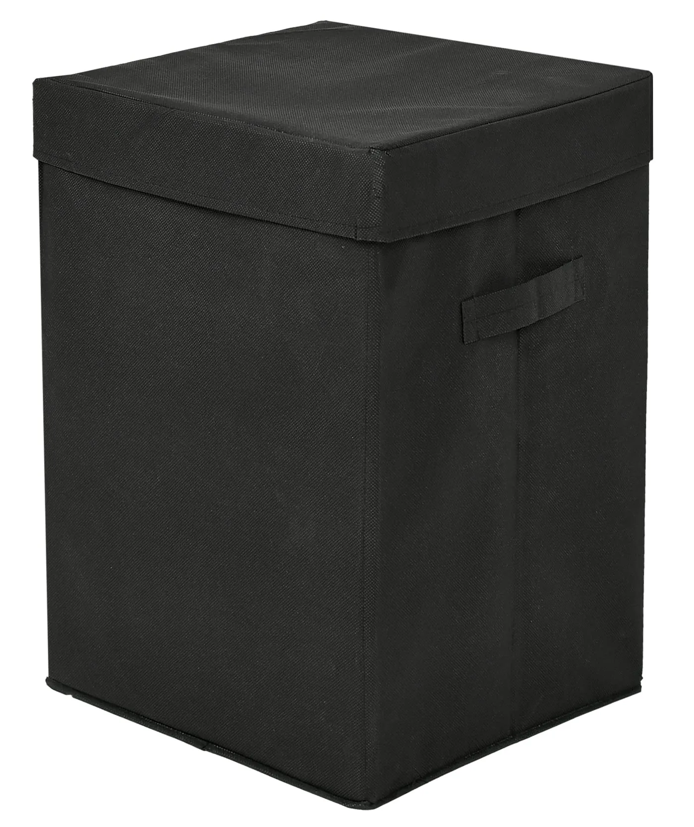 Kuber Industries Non-Woven Laundry Basket, Clothes Hamper For Laundry Closet, Bedroom, Bathroom With Lid & Handles (Grey)-44KM0186