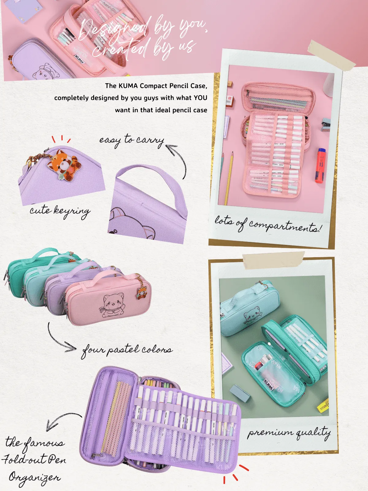 KUMA Compact Pencil Case
