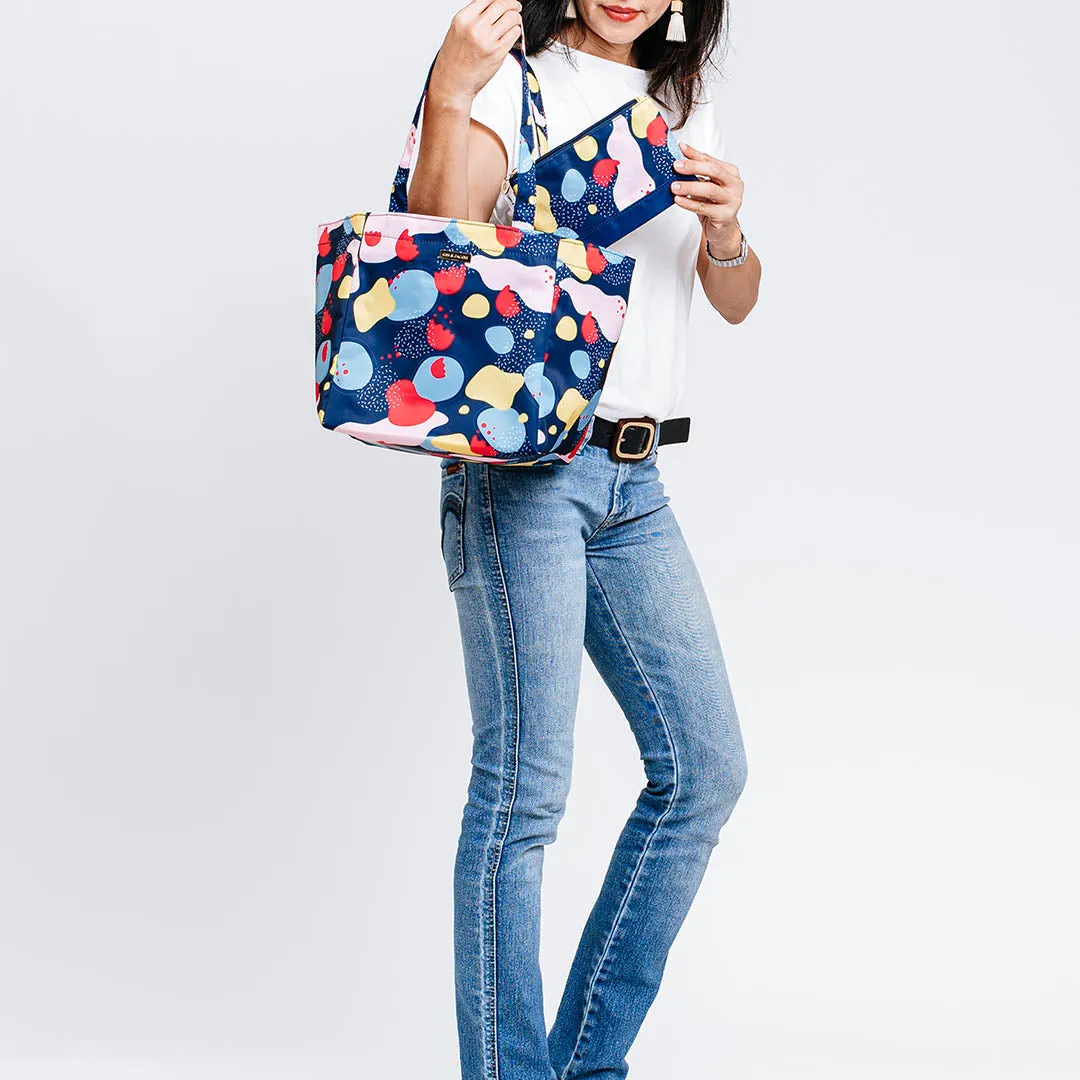Lara Blue Lightweight Tote Bag