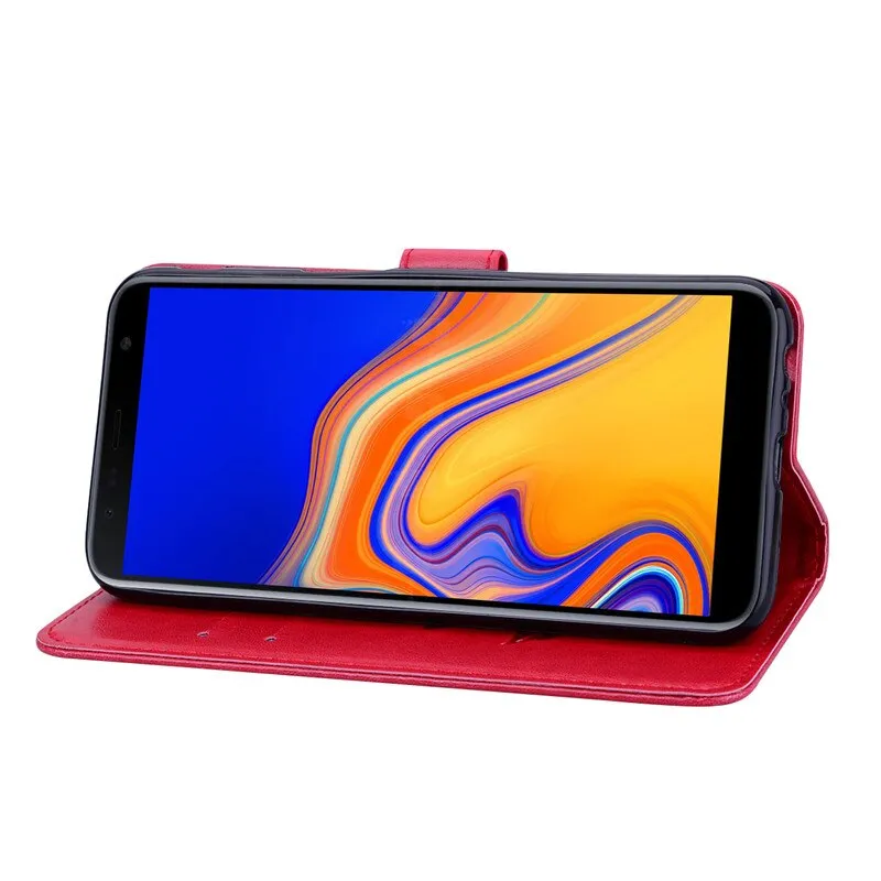 Leather case For Samsung J6 Plus Case Wallet Flip Cover For Samsung Galaxy J6Plus 2018 J6  J 6 Plus J600F J610F phone bag coque