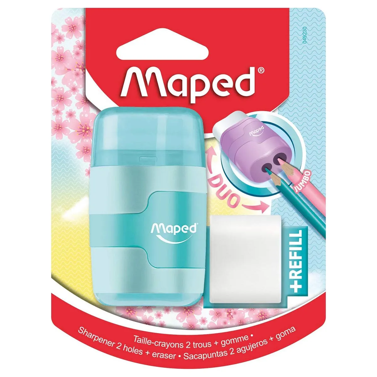 Maped Pastel Duo Connect Pencil Sharpener & Eraser (styles vary)