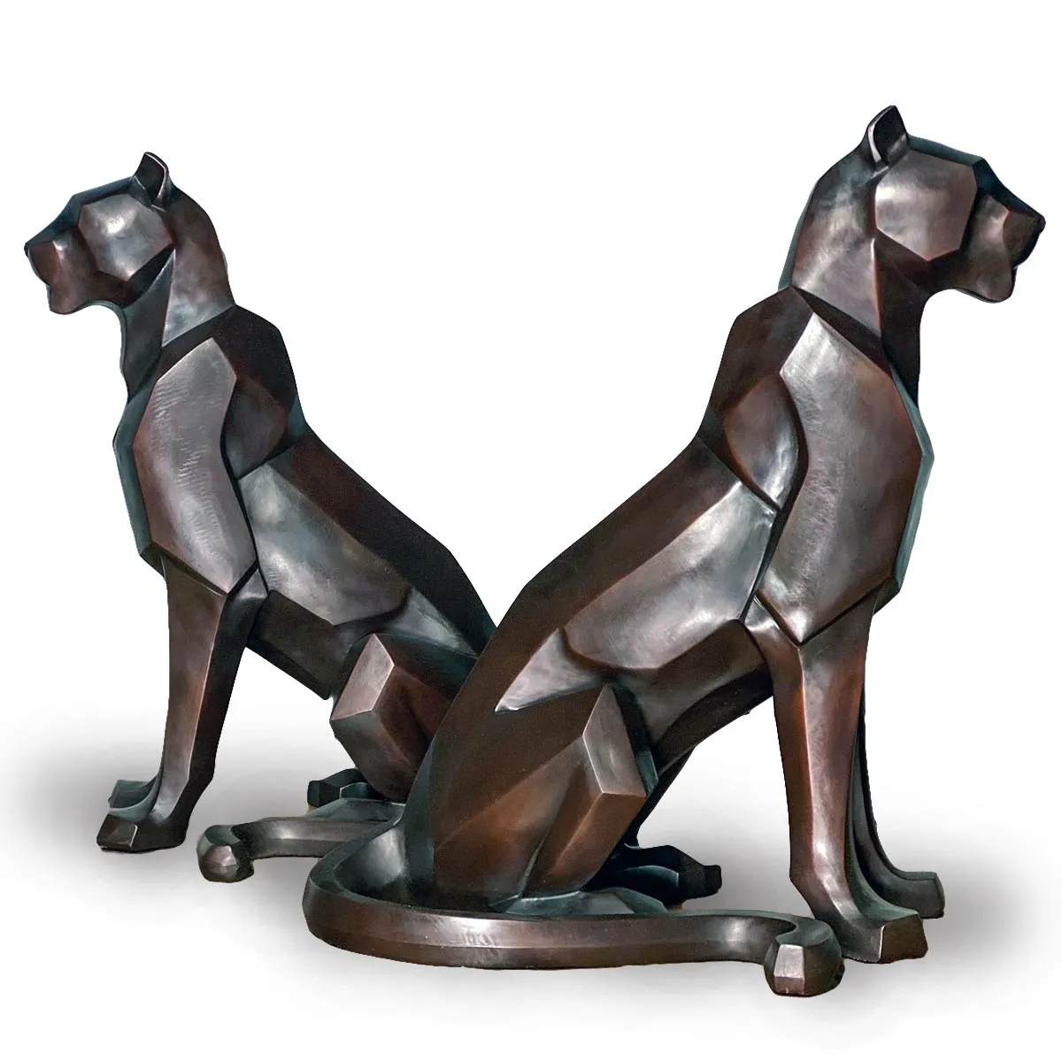 Modern Mountain Lion Statues