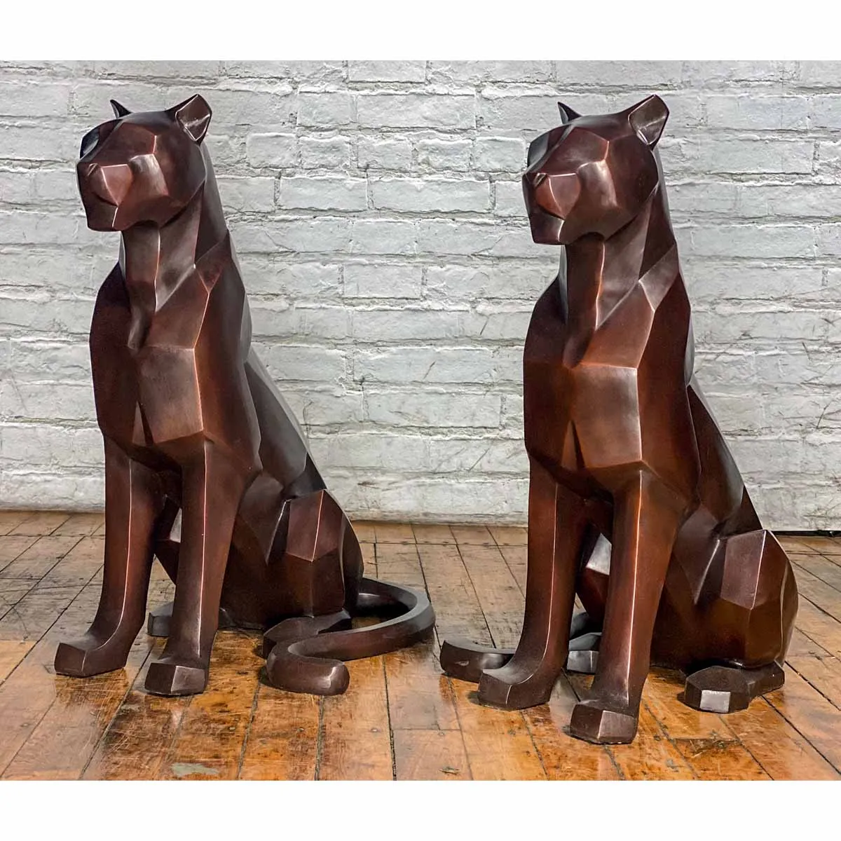 Modern Mountain Lion Statues