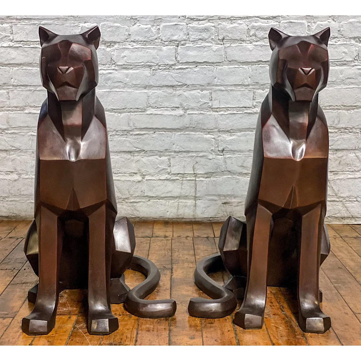 Modern Mountain Lion Statues