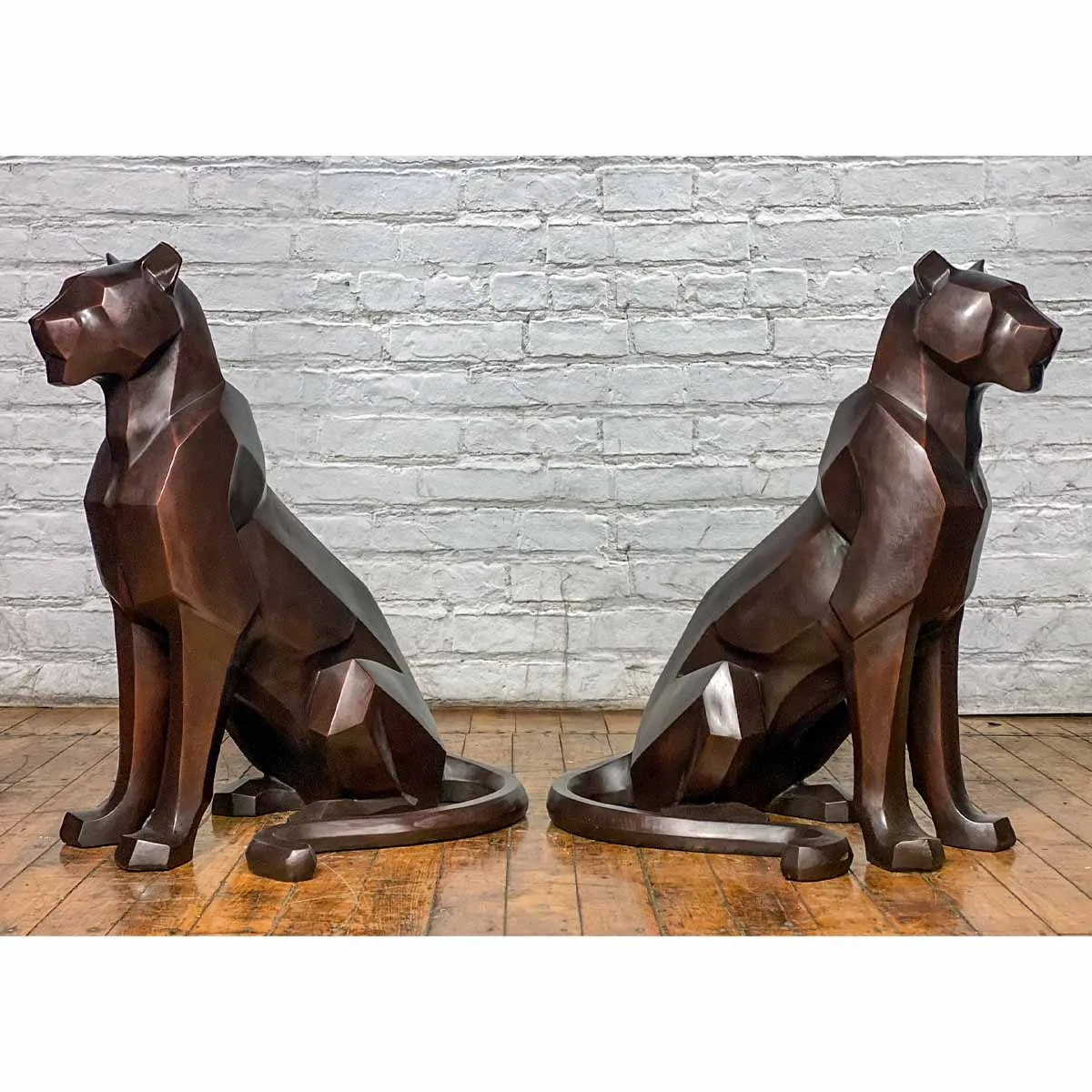 Modern Mountain Lion Statues