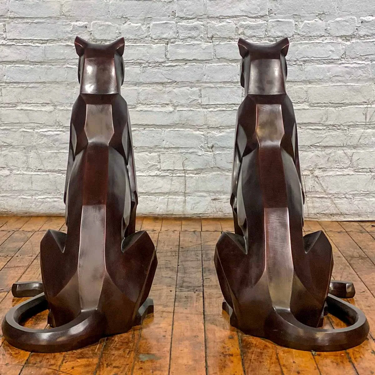 Modern Mountain Lion Statues