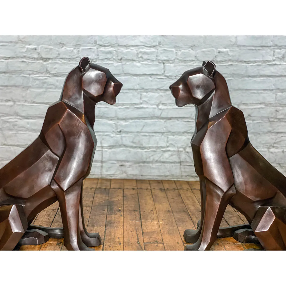 Modern Mountain Lion Statues