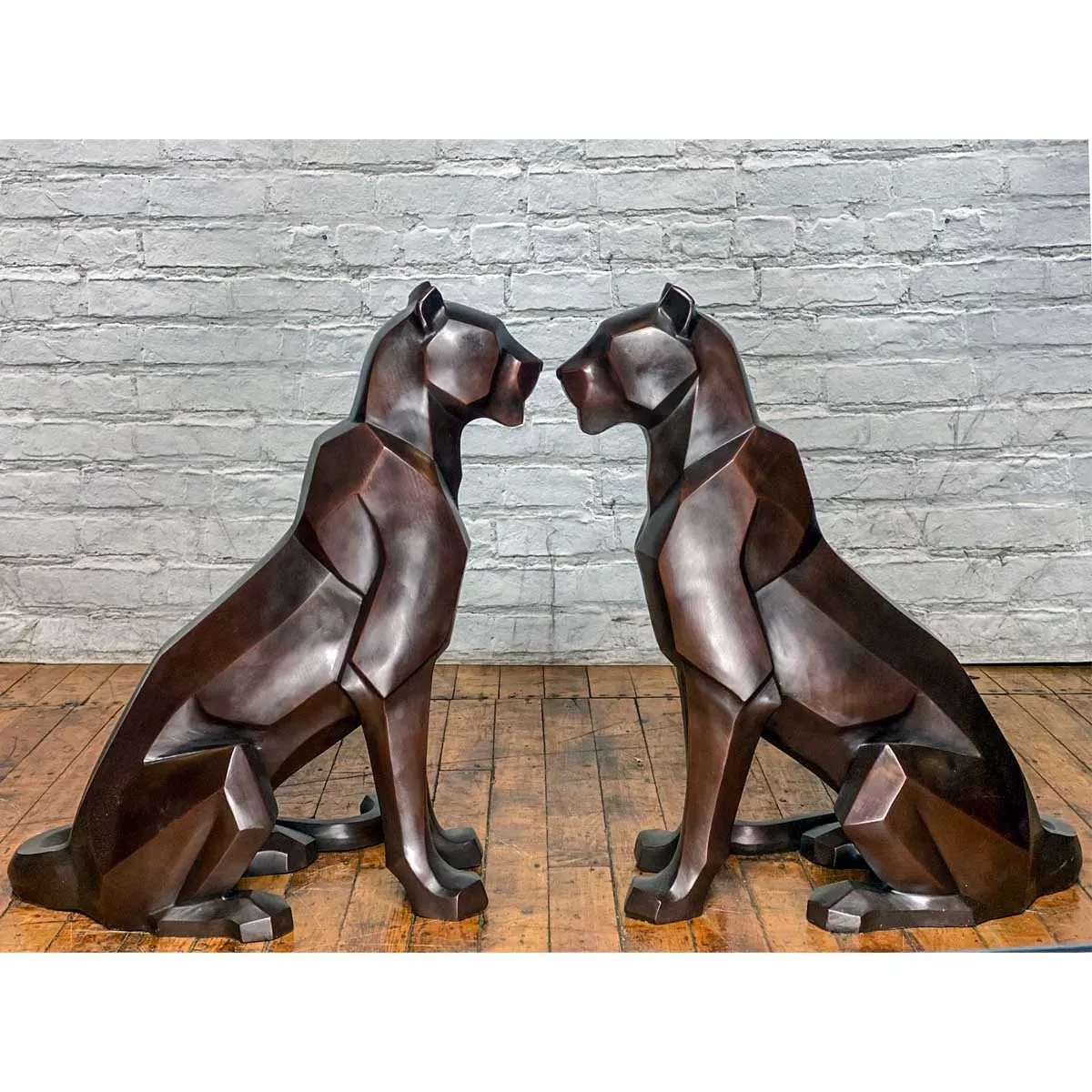 Modern Mountain Lion Statues