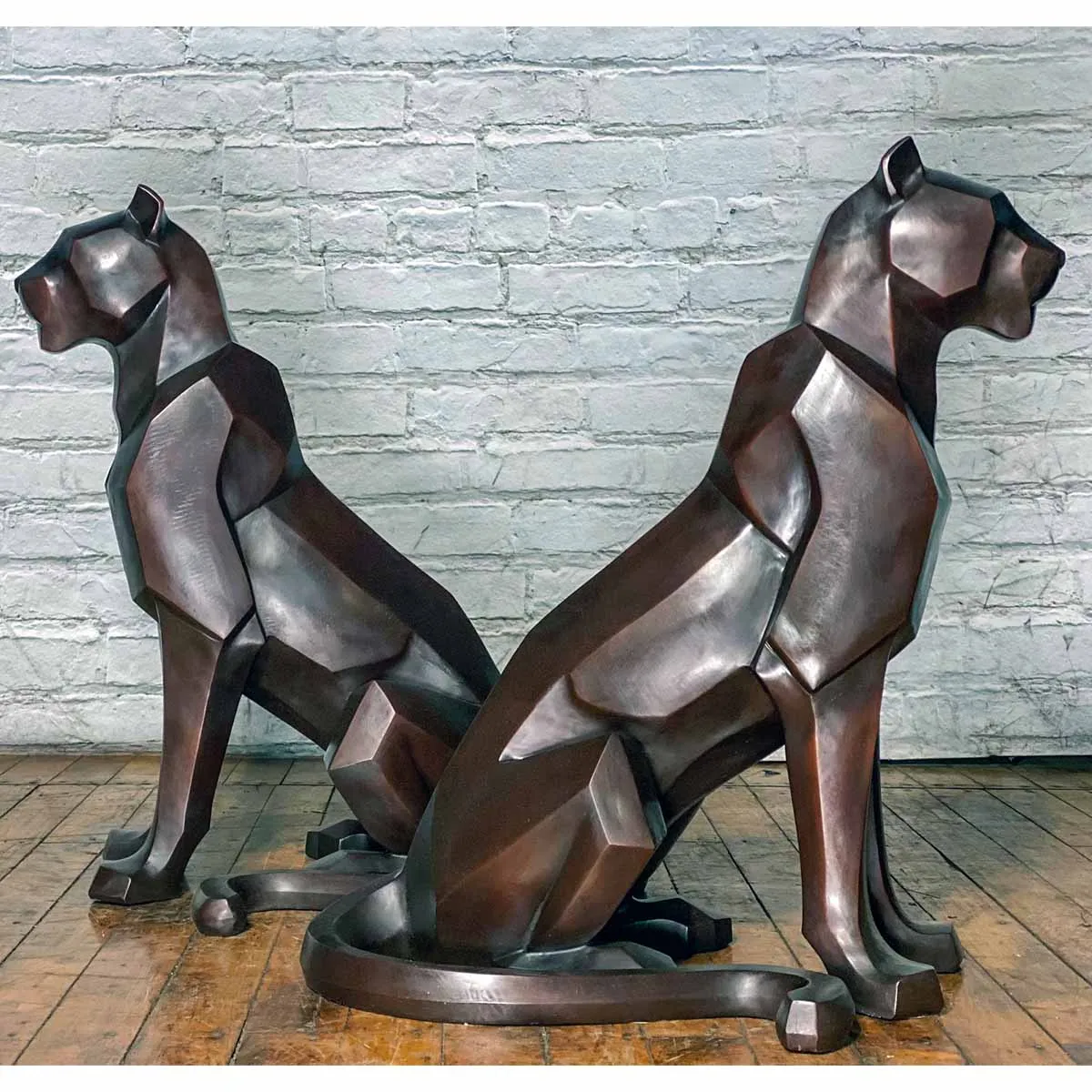 Modern Mountain Lion Statues