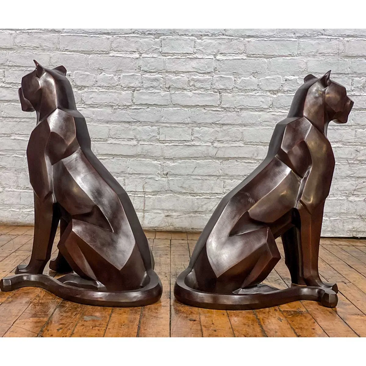 Modern Mountain Lion Statues
