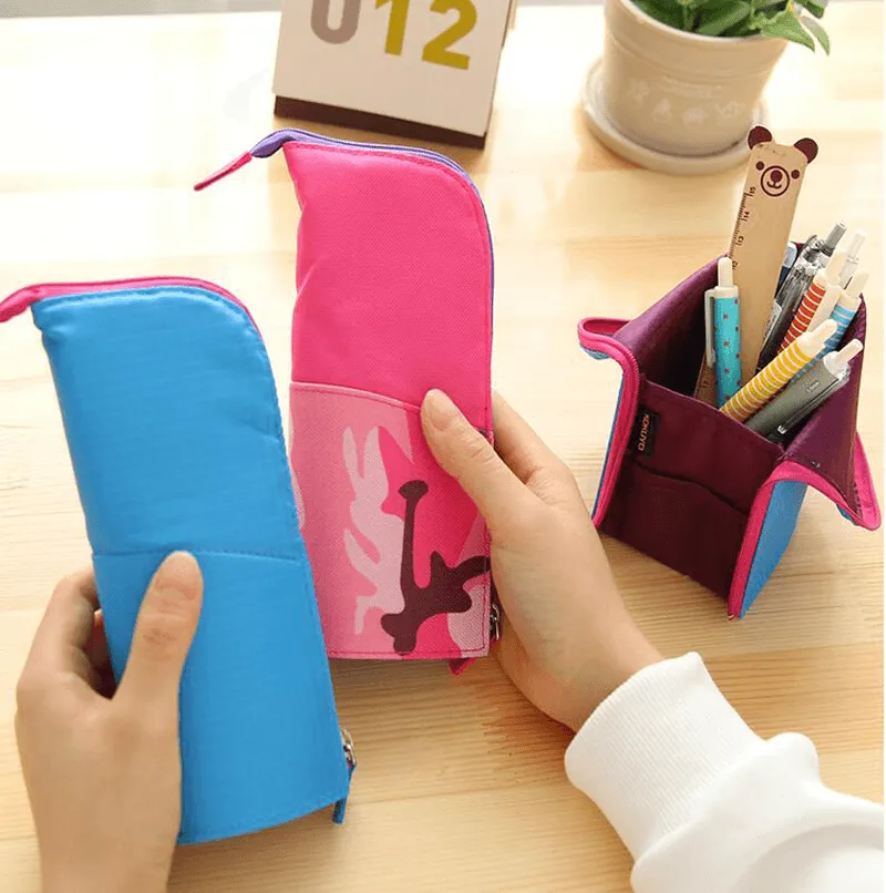 Multi-Function Pencil Bags Creative Standing Stationery Bag