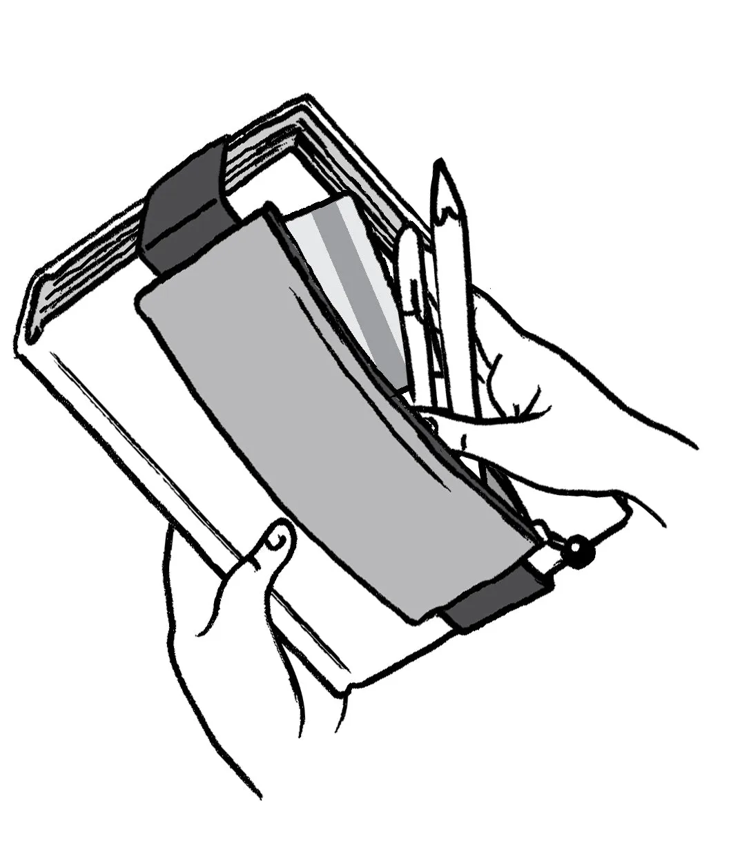 Newspaper Pencil Case Bookmark