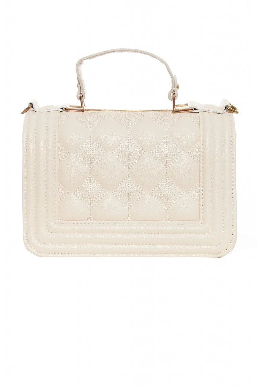 Nude Mini Quilted Handbag