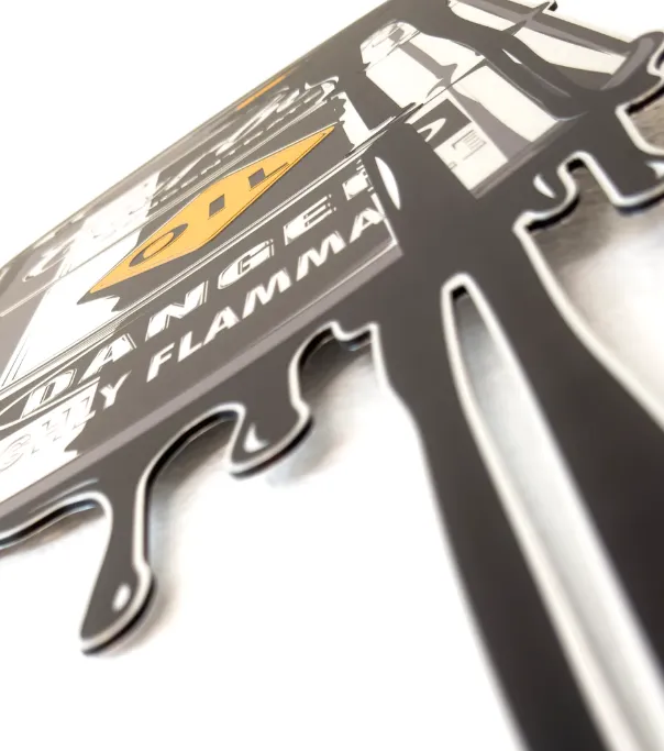 Oily Chrome Mirror Metal Silkscreen Print by Marwan Shahin