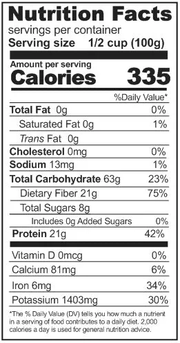 Rainy Day Foods Baby Lima Beans 25 lbs Bag - 113 Servings