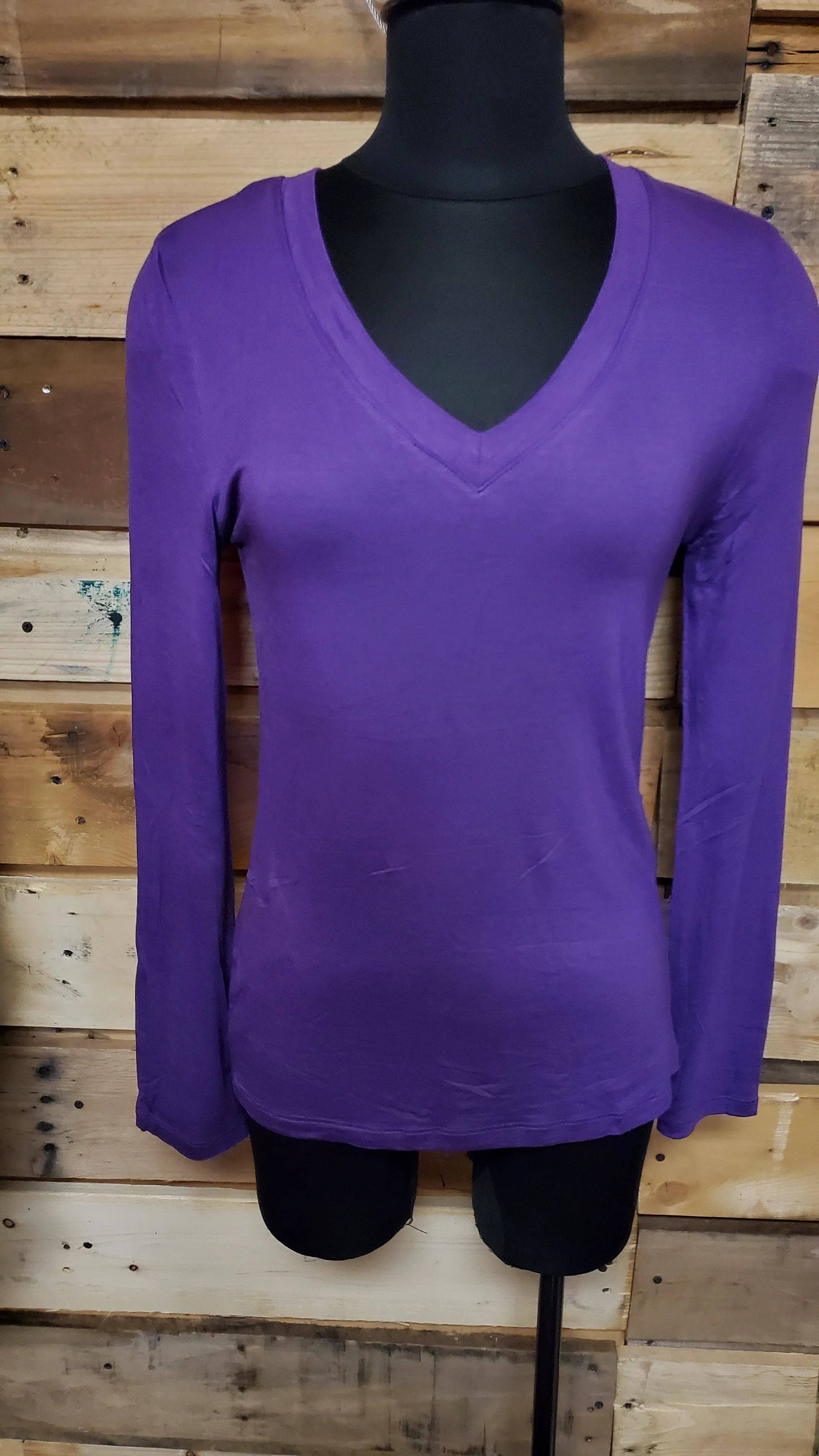 Rayon V-Neck Long Sleeve RT-8058