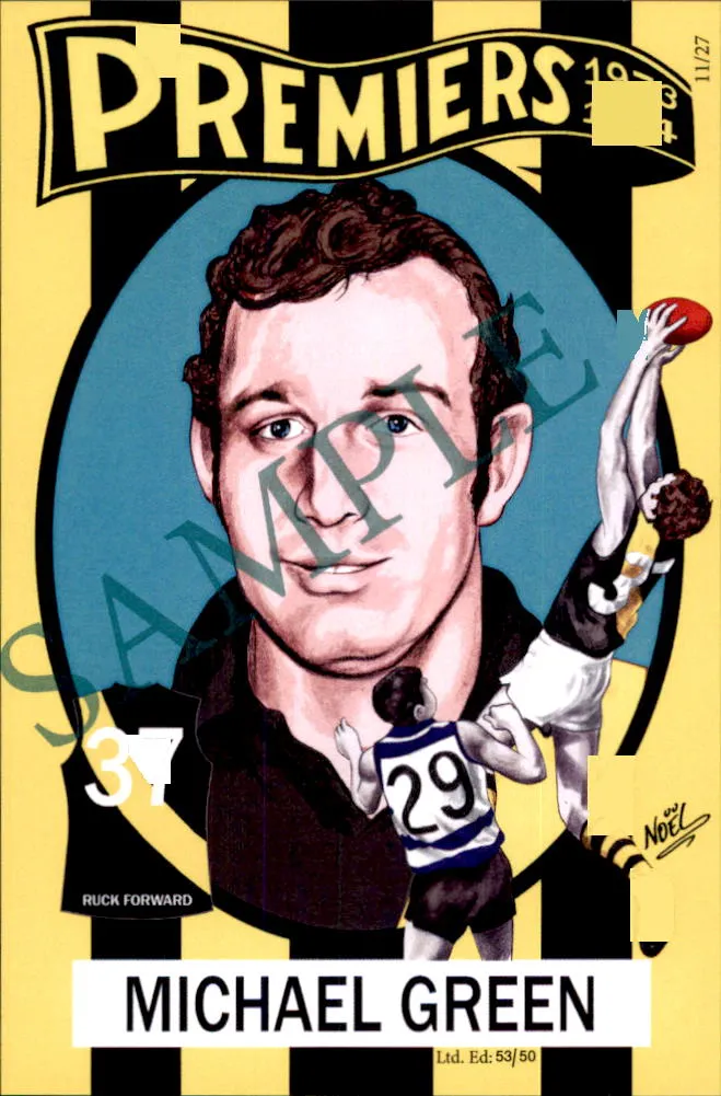 Richmond Tigers, 1973-1974 Back to Back Premiers Card Set by Noel