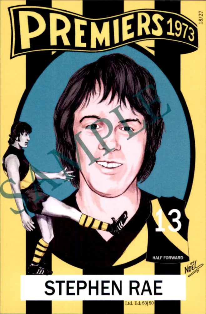Richmond Tigers, 1973-1974 Back to Back Premiers Card Set by Noel