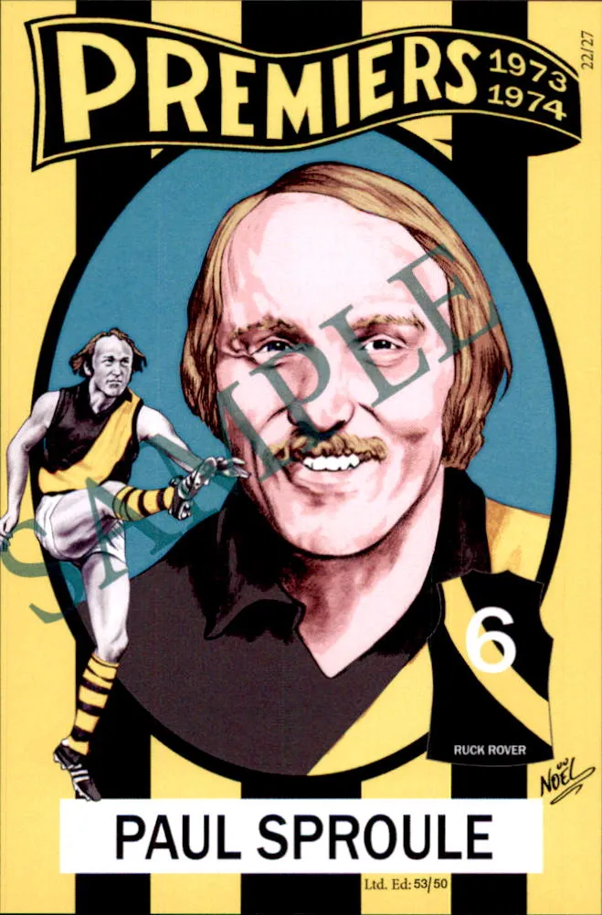 Richmond Tigers, 1973-1974 Back to Back Premiers Card Set by Noel