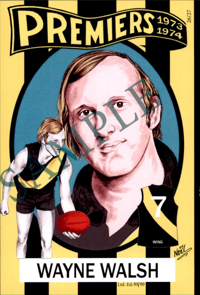 Richmond Tigers, 1973-1974 Back to Back Premiers Card Set by Noel