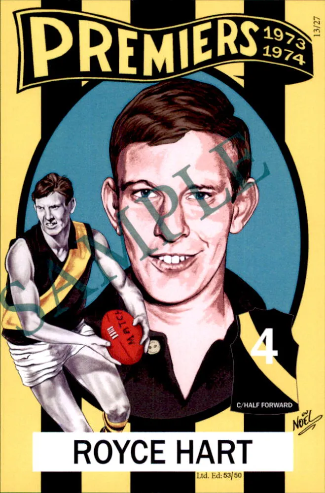 Richmond Tigers, 1973-1974 Back to Back Premiers Card Set by Noel
