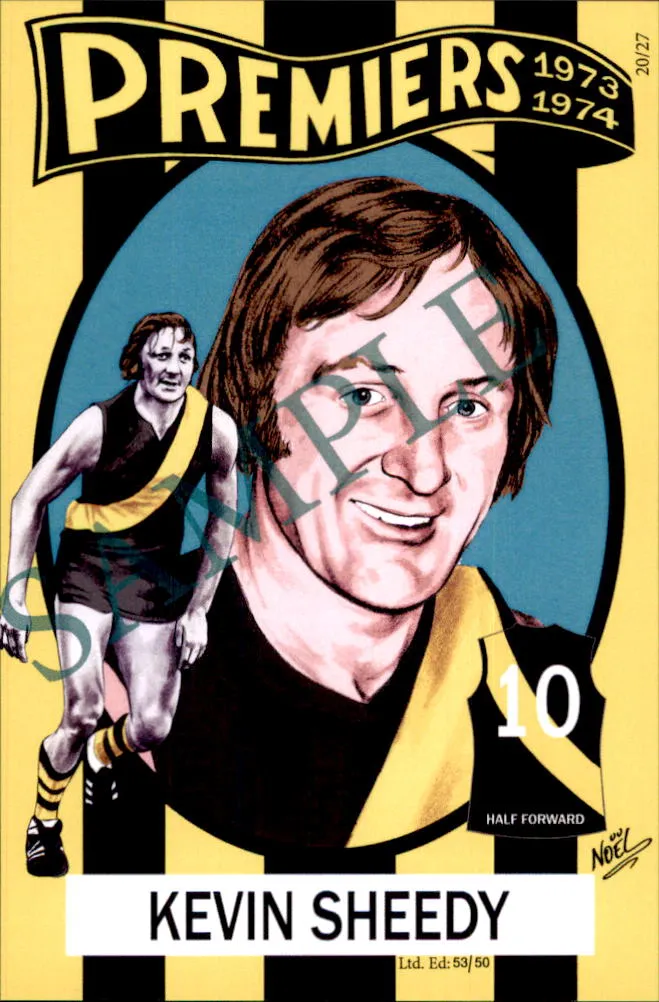 Richmond Tigers, 1973-1974 Back to Back Premiers Card Set by Noel