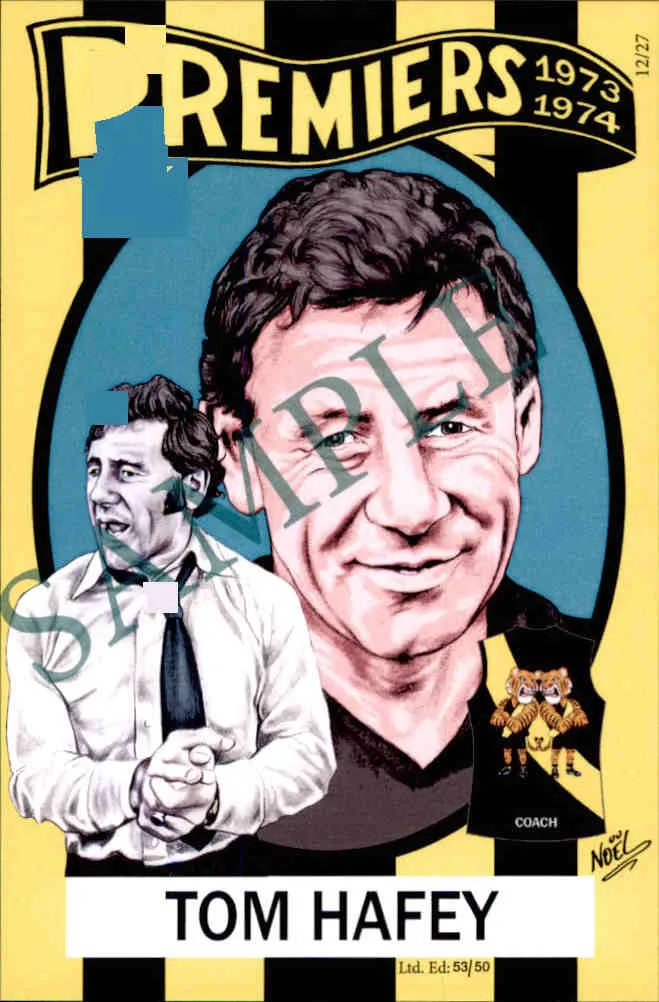 Richmond Tigers, 1973-1974 Back to Back Premiers Card Set by Noel