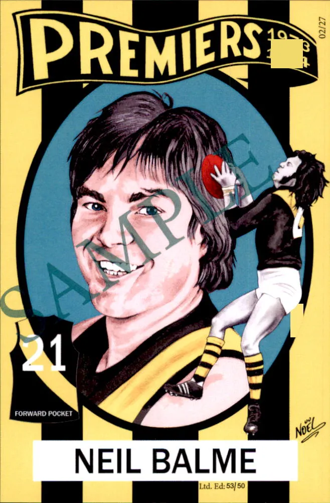 Richmond Tigers, 1973-1974 Back to Back Premiers Card Set by Noel