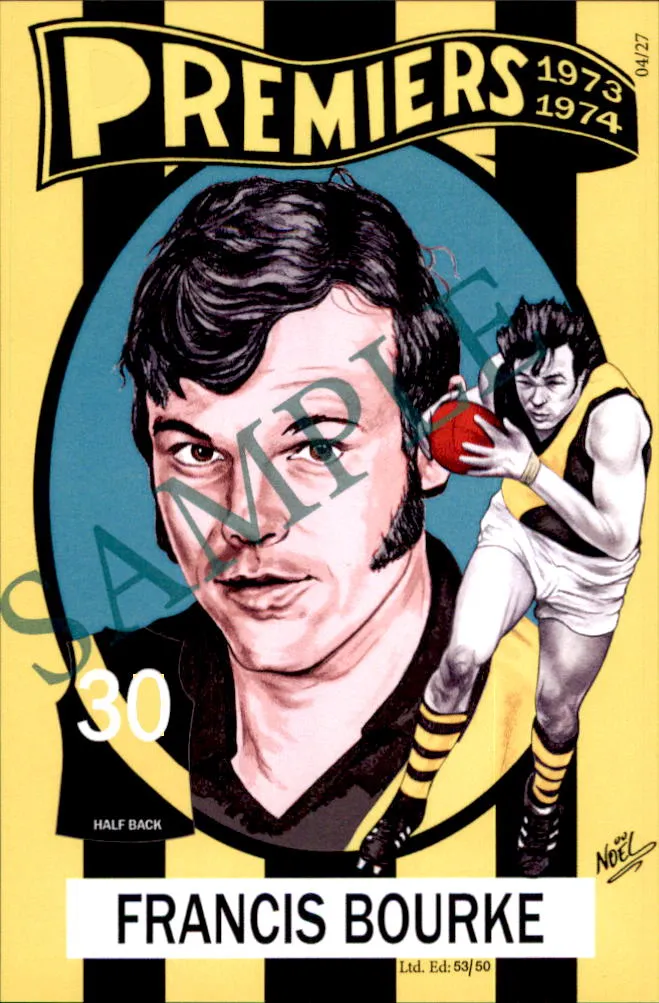 Richmond Tigers, 1973-1974 Back to Back Premiers Card Set by Noel