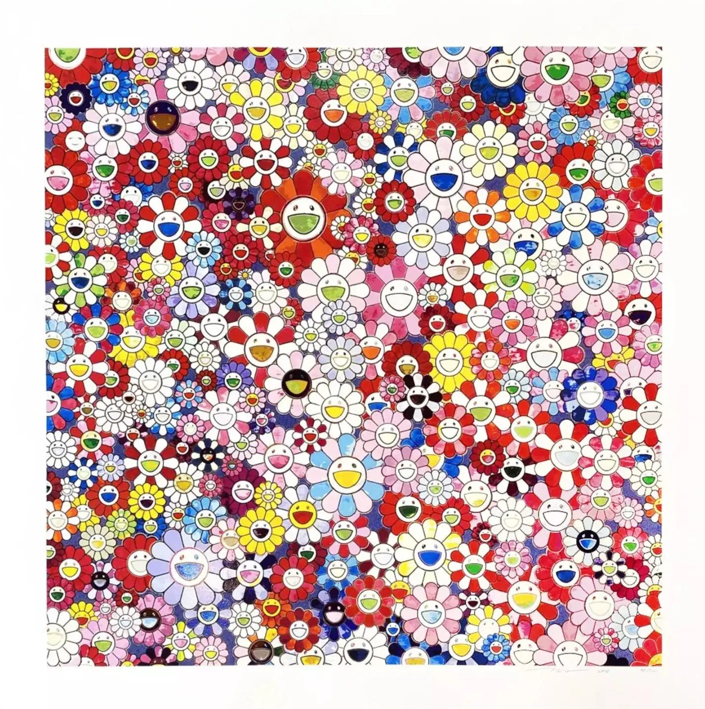 Shangri-La Pink Silkscreen Print by Takashi Murakami TM/KK