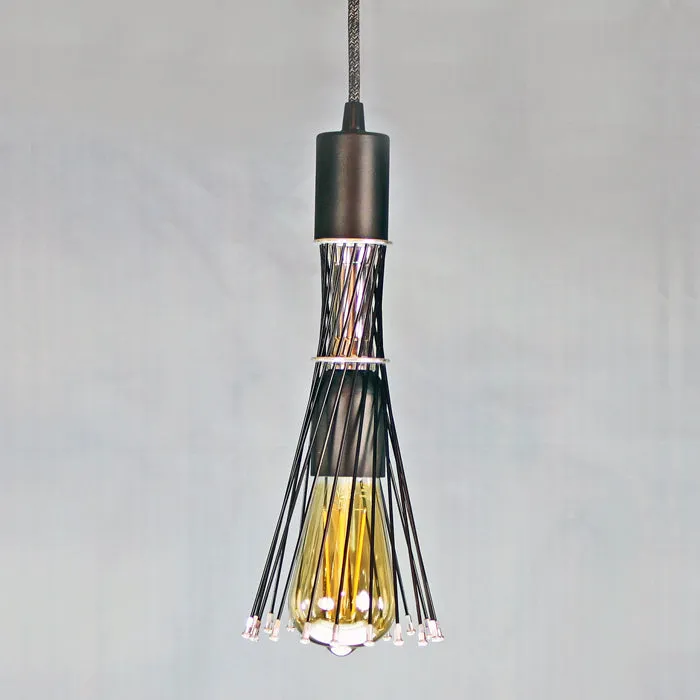 Silver Hub & Spoke Pendant Light