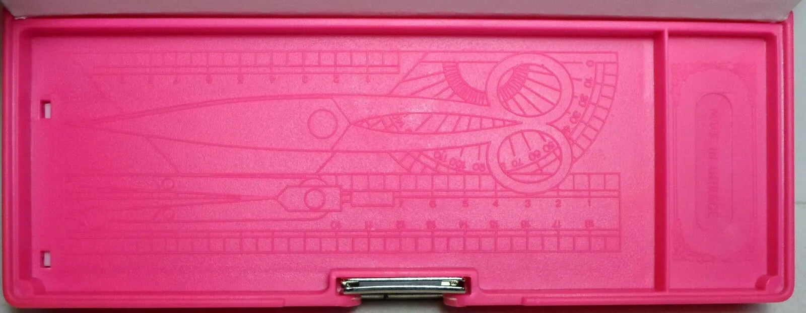 Sir Lancelot King Arthur Retro Pencil Box Biocal Greek Case Vintage 80's Pink Stationery